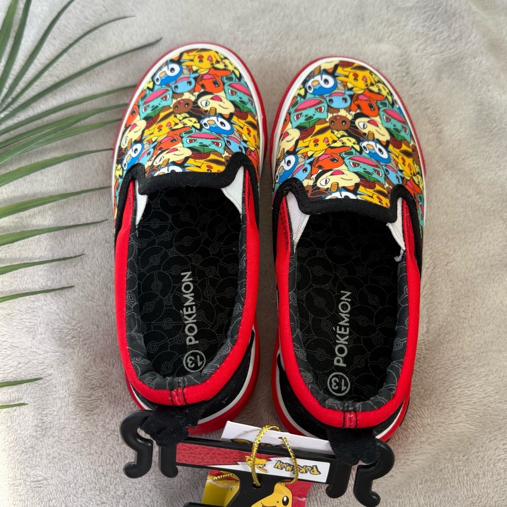 Pokemon Kids Sneakers - Red and Multicolor Design
